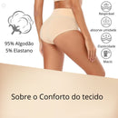 Kit CottonFit Plus - 04 Calcinhas de Algodão Cintura Alta
