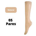 Kit 5 Pares de Meias de Nylon Ultra-fino Premium