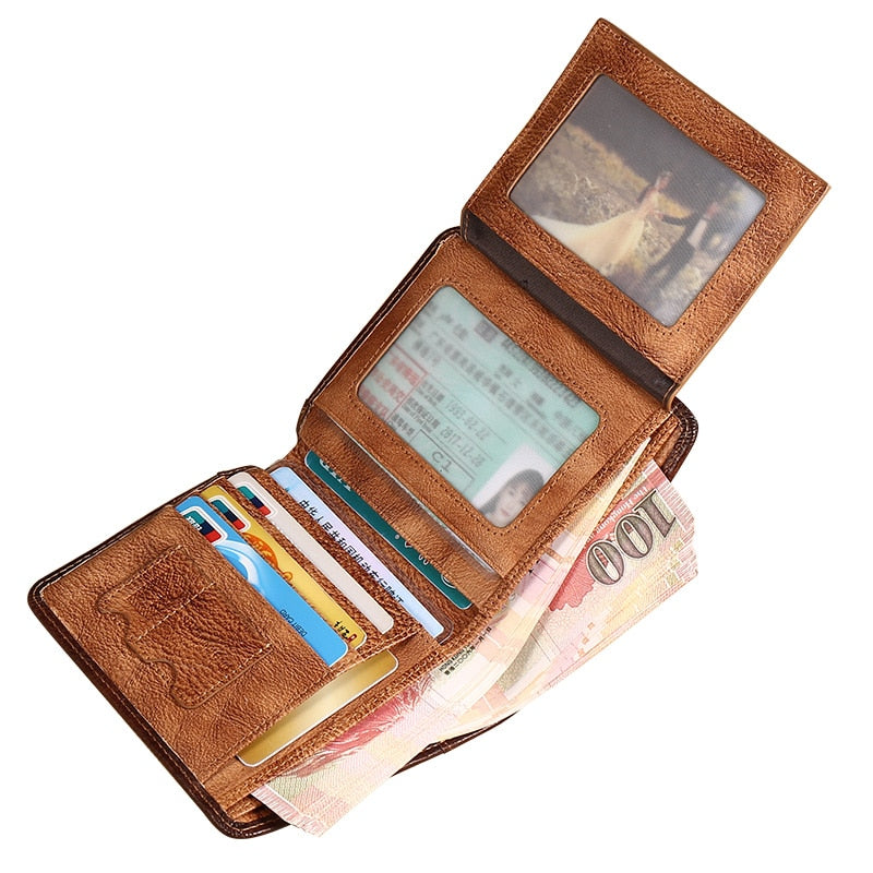 Carteira em Couro com Anti-furto RFID