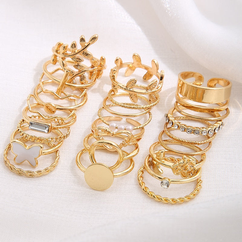 Conjunto de Anéis Vintage