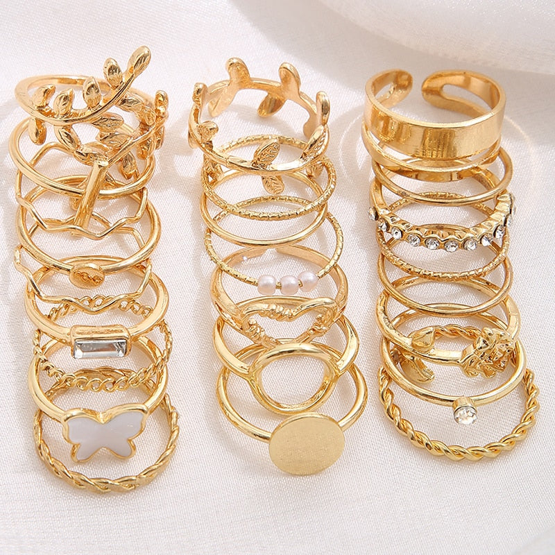 Conjunto de Anéis Vintage